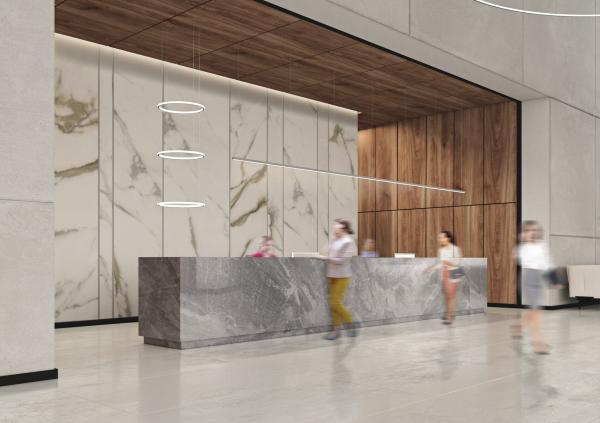 Schlanke LED-Ringleuchte im Kaskadendesign ✓ Perfekte Beleuchtung für Hotels, Wohnzimmer und moderne Geschäftsräume.